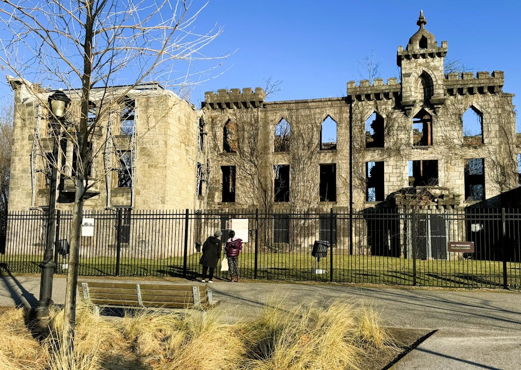 The ruin of the Smallpox Hospital on New York City's Roosevelt Island was listed on the National Register of Historic Places in 1972.