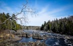 The St. Louis River runs through Jay Cooke State Park in Carlton, Minnesota.
