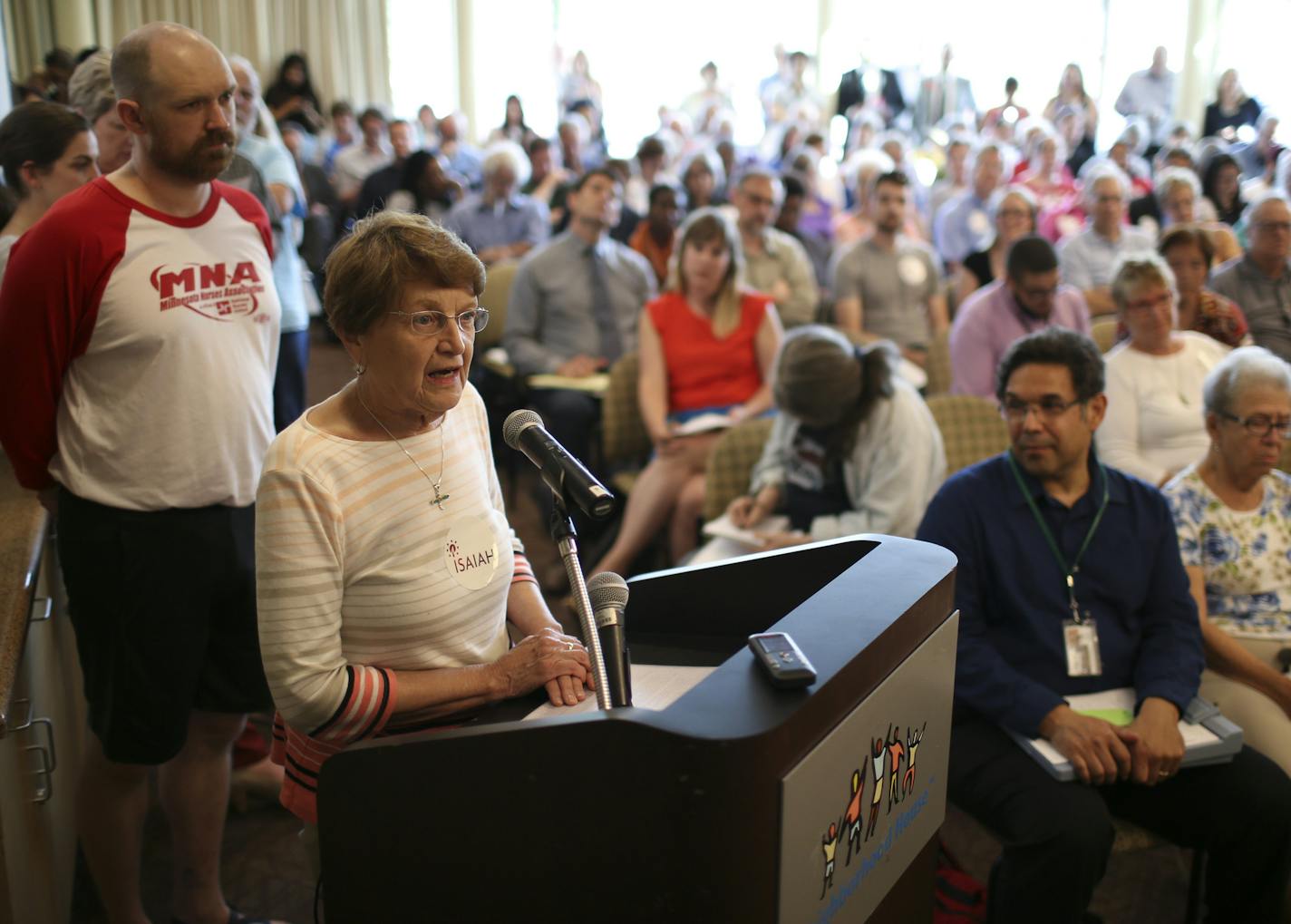 Myrna Nelson was among those who offered comment to the St. Paul HREEO Commission during their public hearing on the proposed ESST ordinance Tuesday night at Neighborhood House on St. Paul's West Side. ] JEFF WHEELER &#x2022; jeff.wheeler@startribune.com The St. Paul Human Rights & Equal Employment Opportunity Commission held their first meeting for public comment on the proposed Earned Sick and Safe Time ordinance Tuesday evening, June 21, 2016 at Neighborhood House in St. Paul.