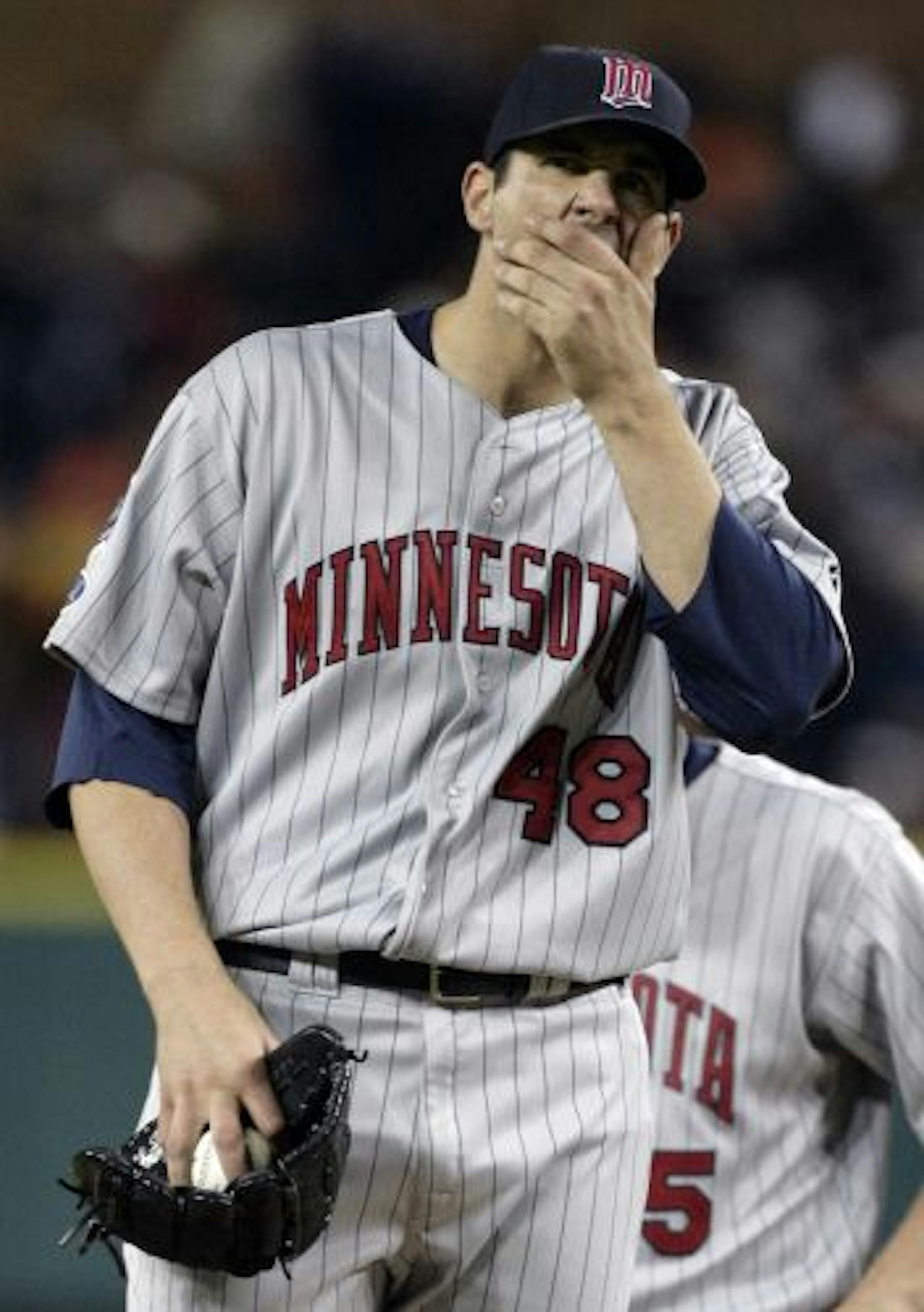 Twins righthander Carl Pavano came into Wednesday's game 4-0 against the Tigers this season but was done in by two bad innings.