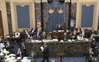 In this image from video, House impeachment manager Rep. Jerrold Nadler, D-N.Y., walks from the podium as he finishes speaking during the impeachment 