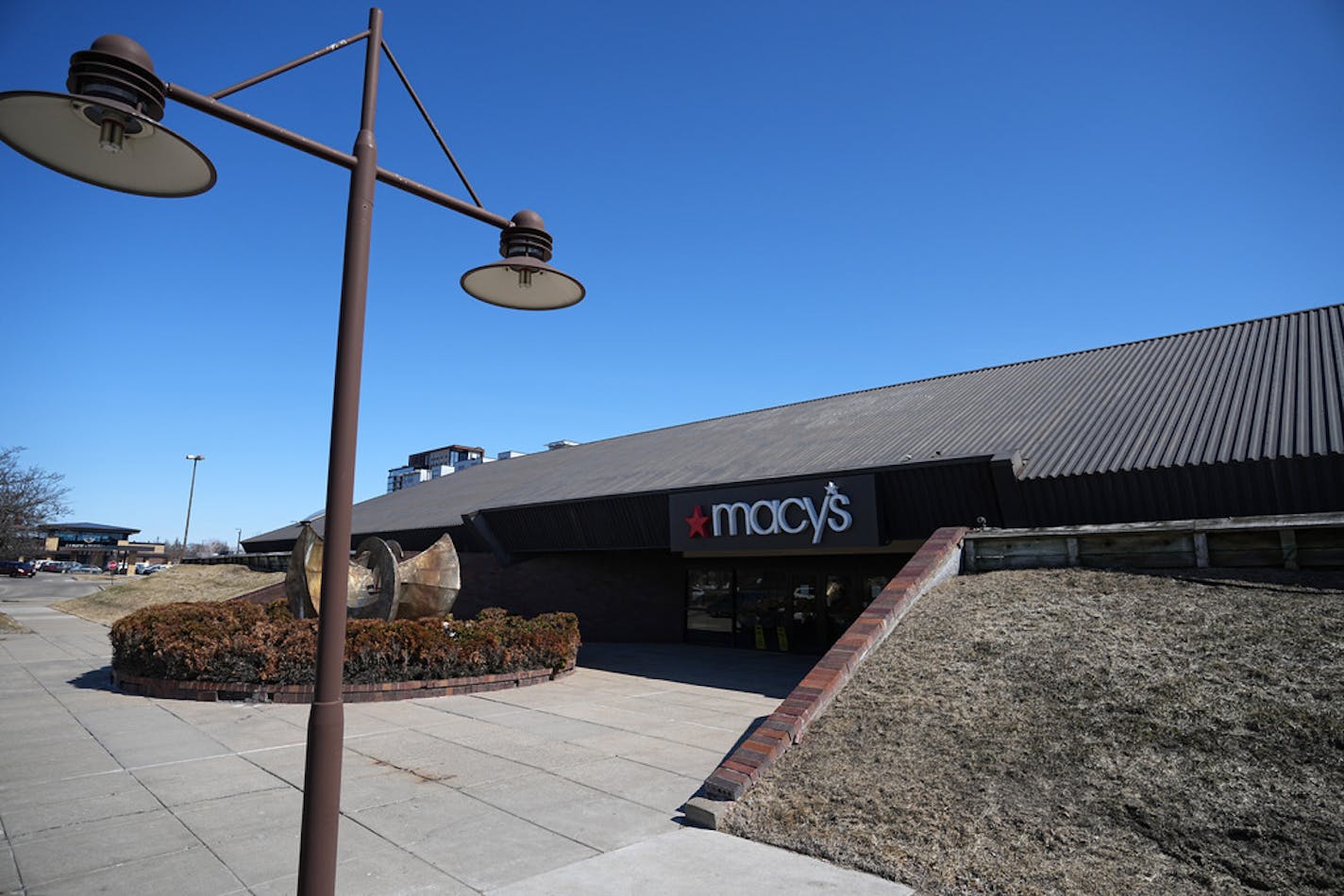 Macy’s Furniture Gallery in Edina is an example of an earth-sheltered building, a short-lived fad in commercial architecture.