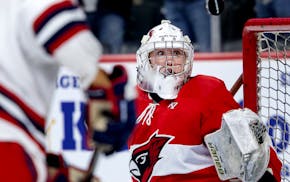 Willmar goalie Erin Eilers kept her eyes on the puck the third period Wednesday.