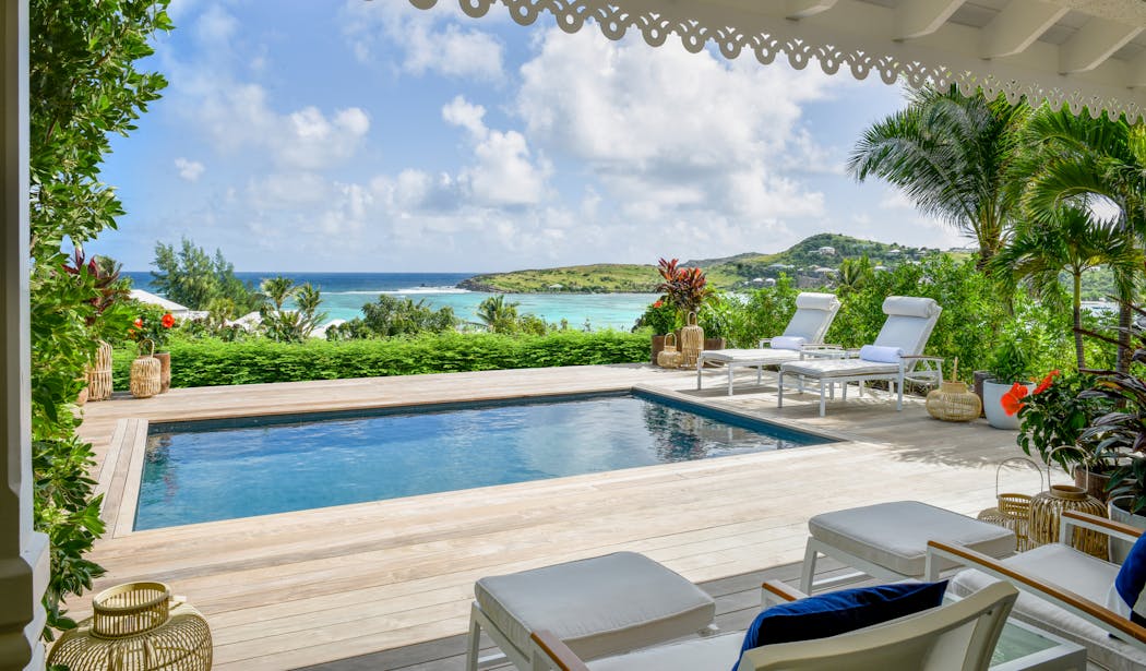 The Oceanview Pool Suite at Rosewood Le Guanahani St. Barth.