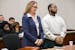Isaiah Thomas and his attorney Caroline Durham stand as the judge reads his sentence.