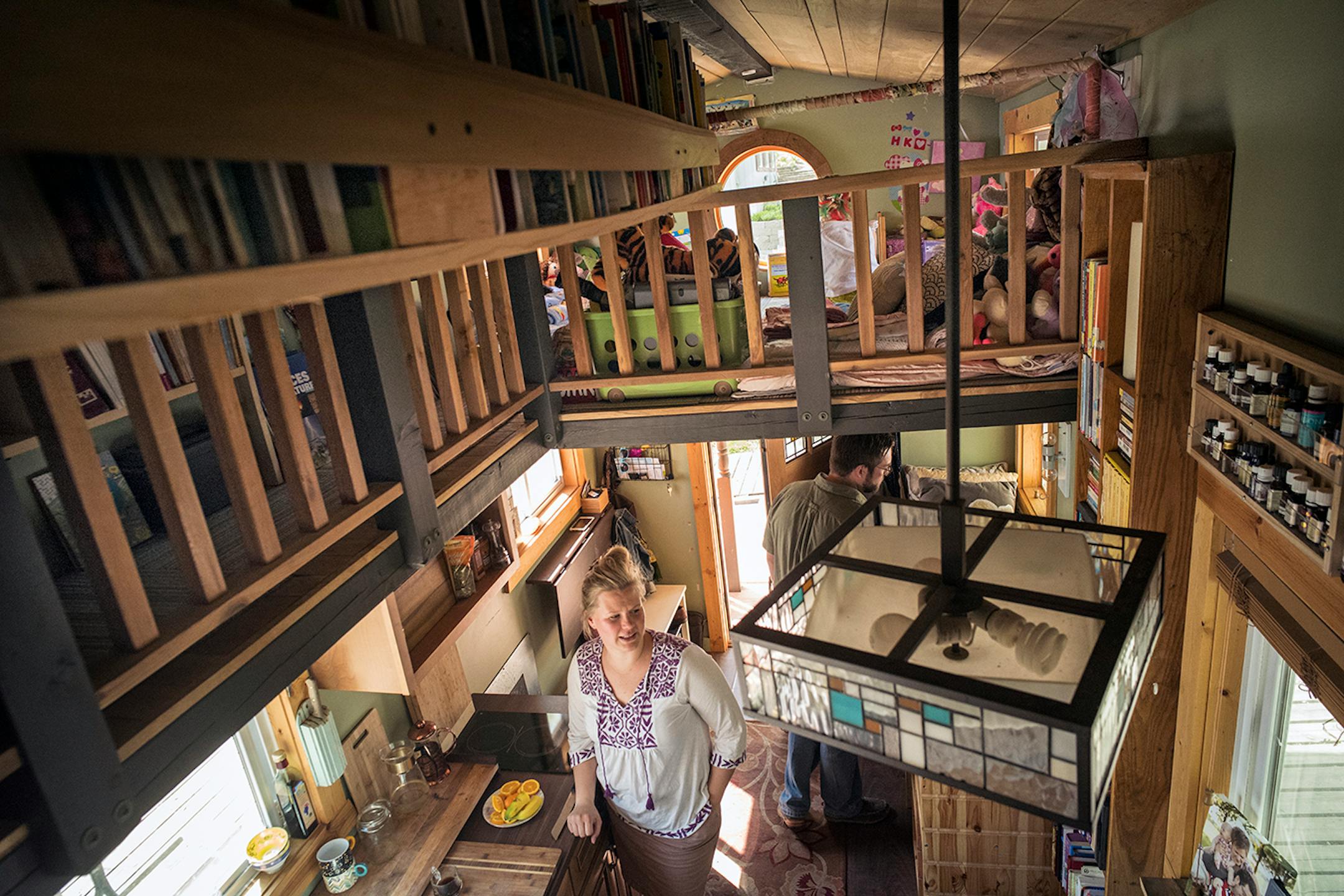 The Kasls' tiny house has 267 squre feet, which includes the sleeping loft.