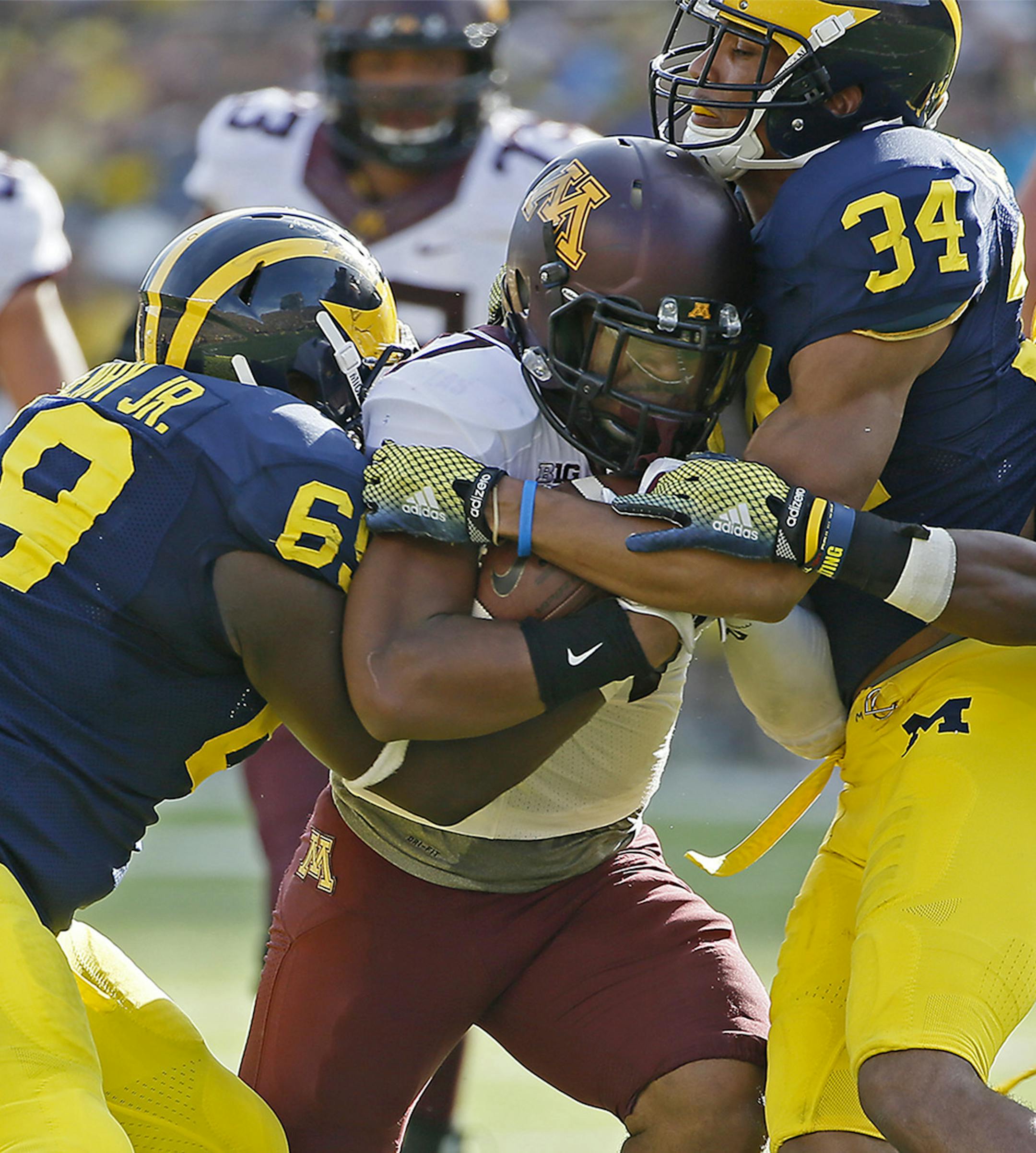 Minnesota running back David Cobb (27)