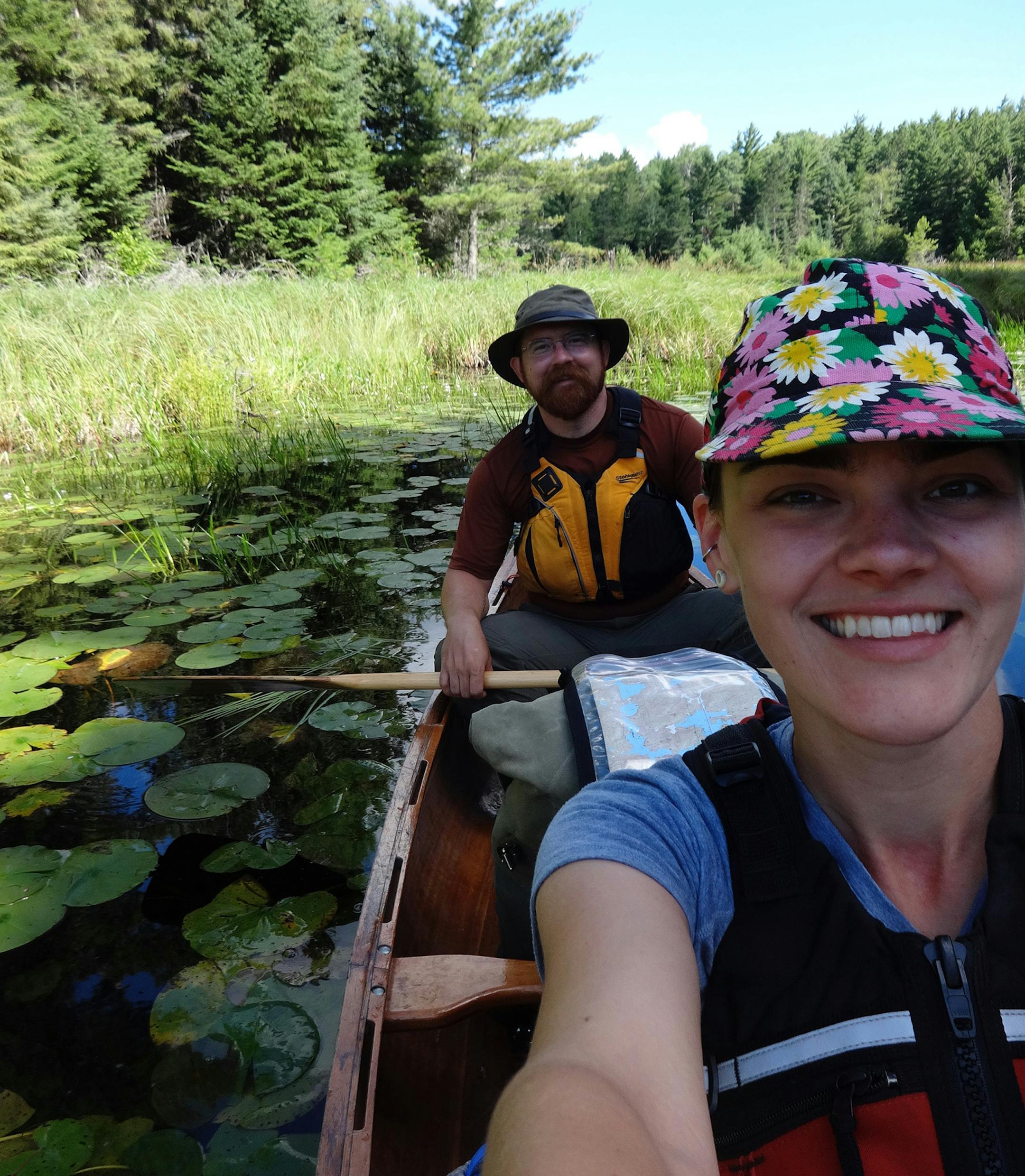 Cori, front, and Ryan Mattke in the Boundary Waters Canoe Area Wilderness. (For Outdoors Weekend)
