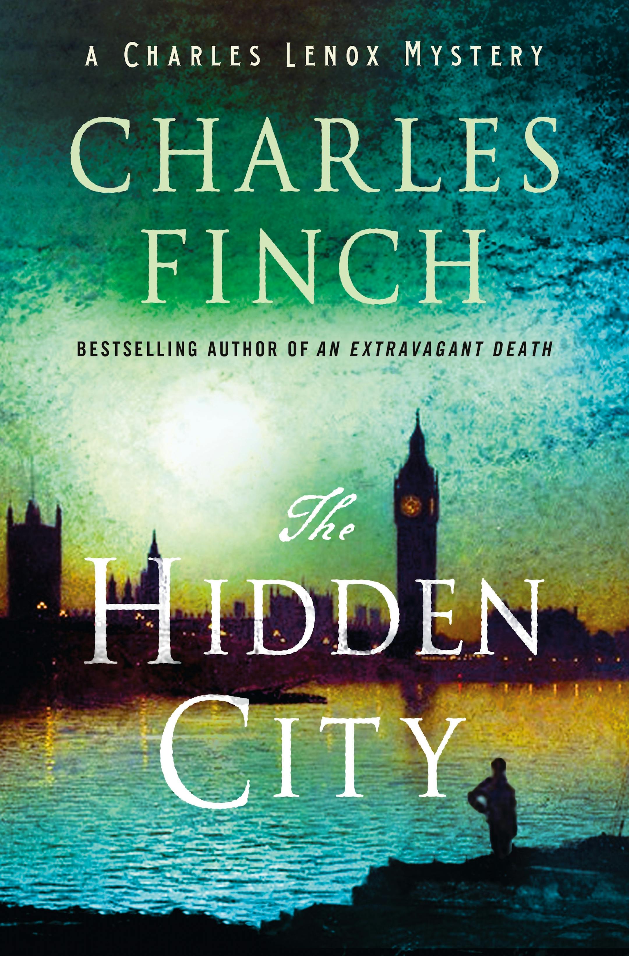 cover of The Hidden City is a painting of London with the Thames in the foreground