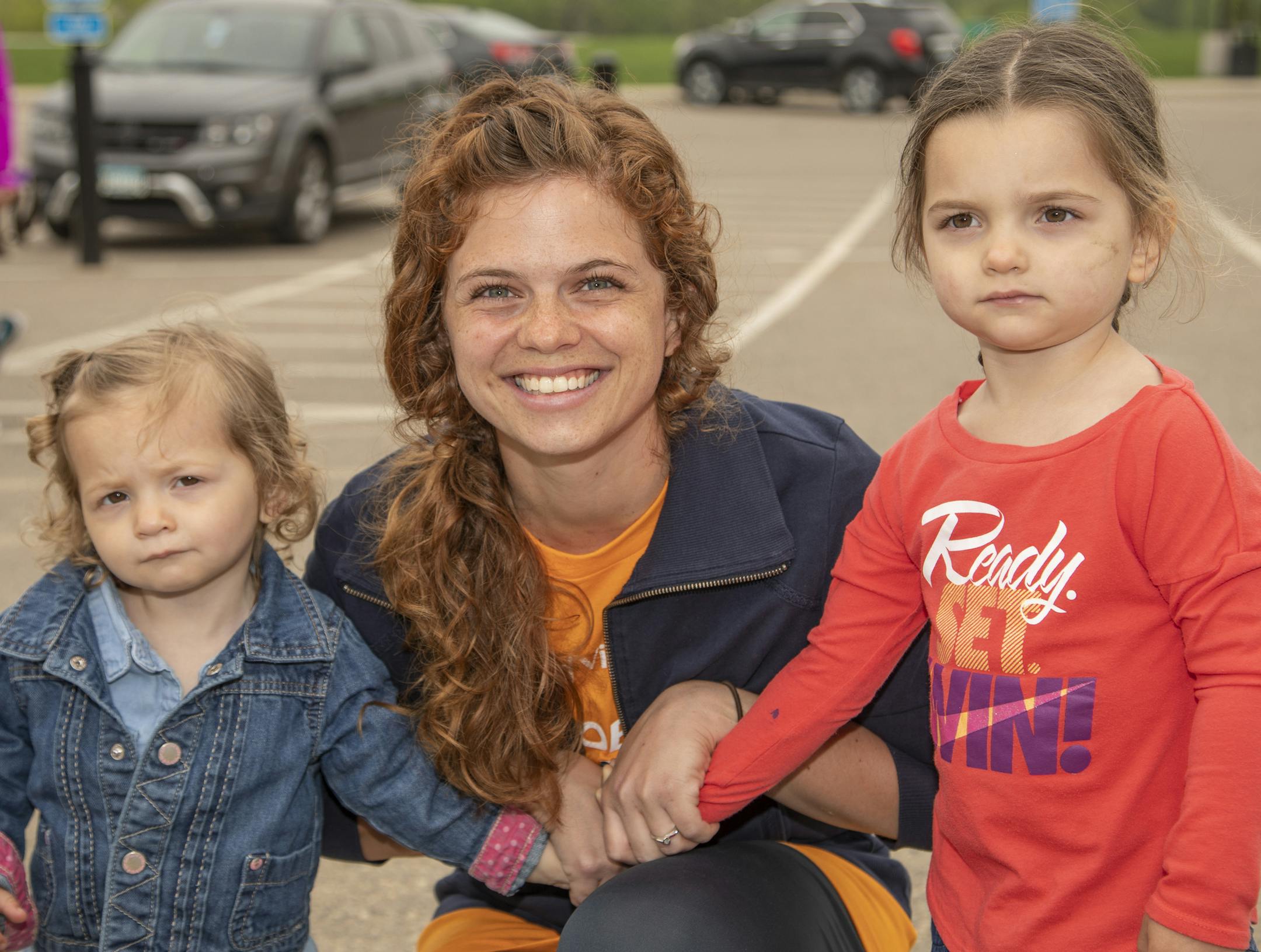Jody Mullet with Zoey and Olivia.
