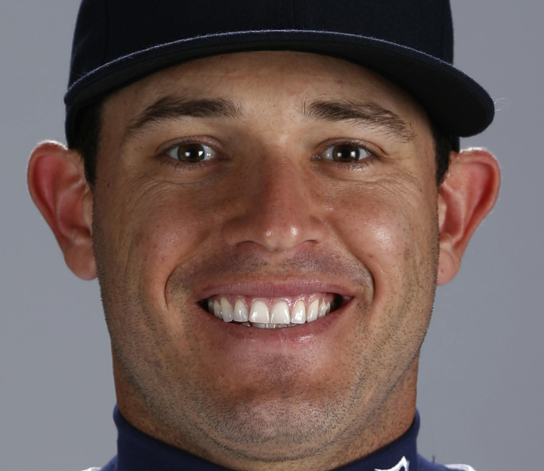 This is a 2014 photo of Ian Kinsler of the Detroit Tigers baseball team. This image reflects the Tigers active roster as of Sunday, Feb. 23, 2014 when this image was taken at spring training in Lakeland, Fla. (AP Photo/Gene J. Puskar) ORG XMIT: FLGP