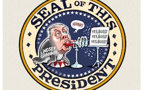 Sack cartoon: This presidential seal