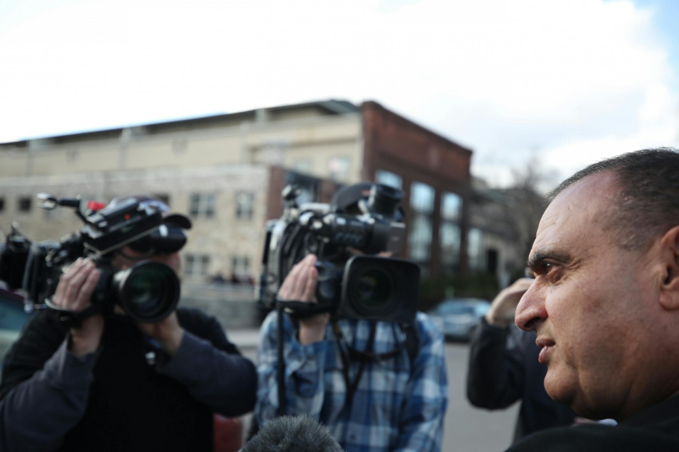Basim Sabri, owner of the the Karmel Village Apartments, talked about the sorrow he felt after two children fell from the apartment building at S. 28th and Pleasant Avenue on Thursday in Minneapolis.