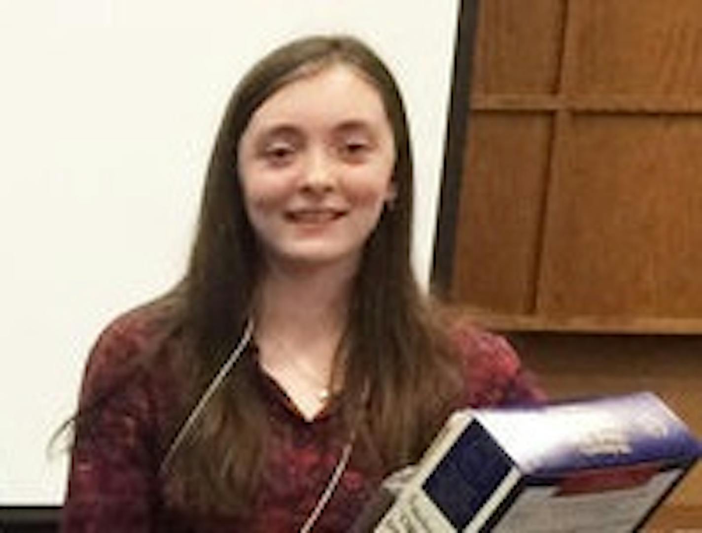 Regional Spelling Bee champion Elise Weier