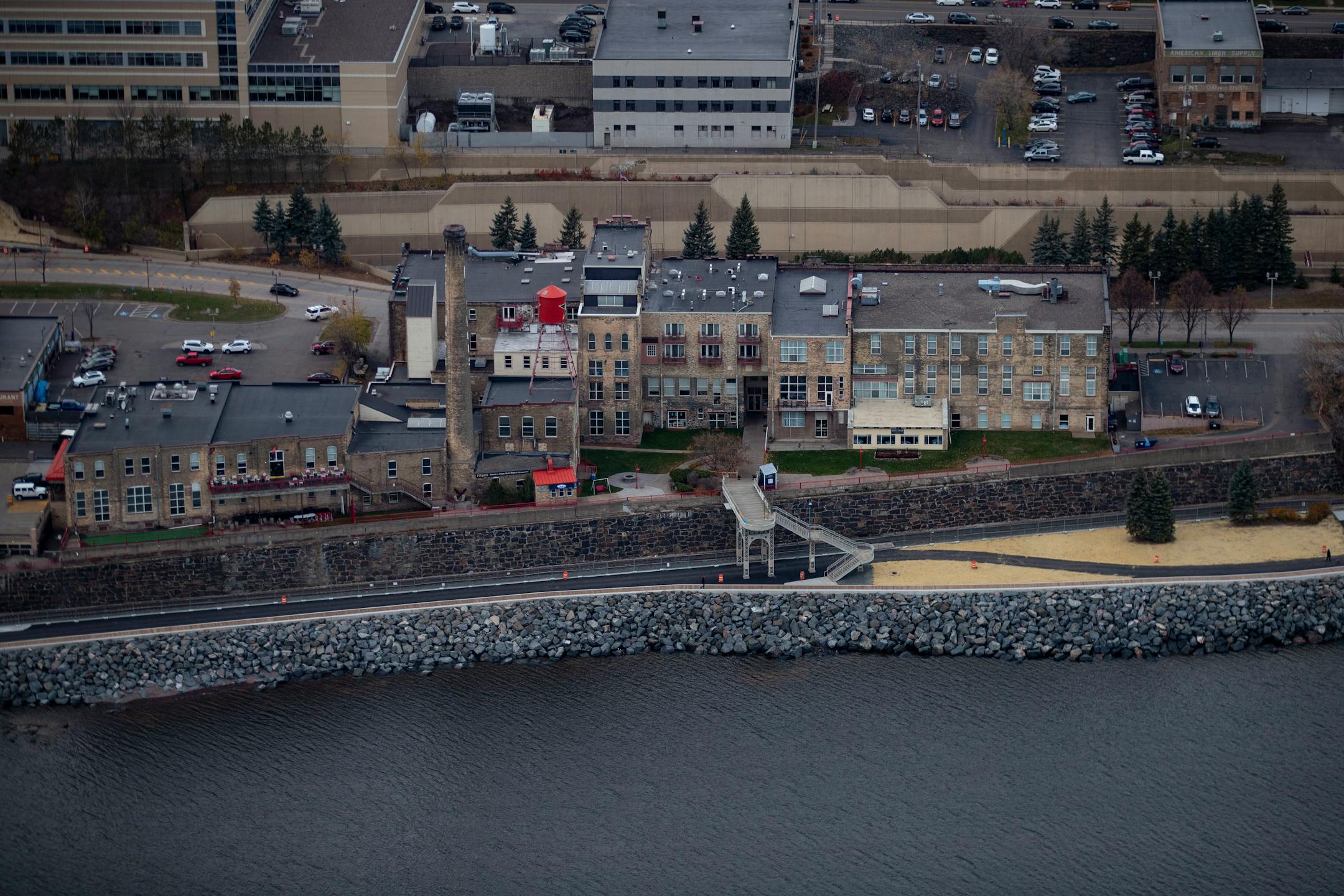 Fitgers mall in Duluth, MN as seen from an airplane on Wednesday October 30, 2019