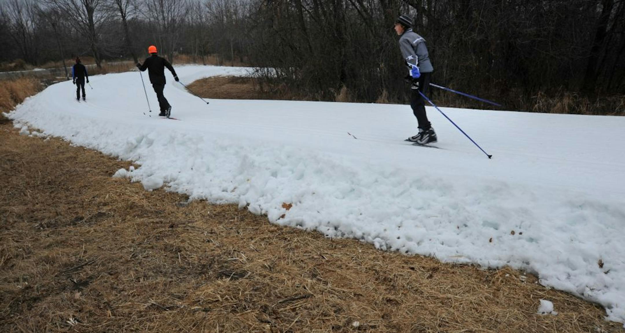 Area high school Nordic skiers are flocking to Elm Creek Winter Recreation Area, one of few places they can get a work out.