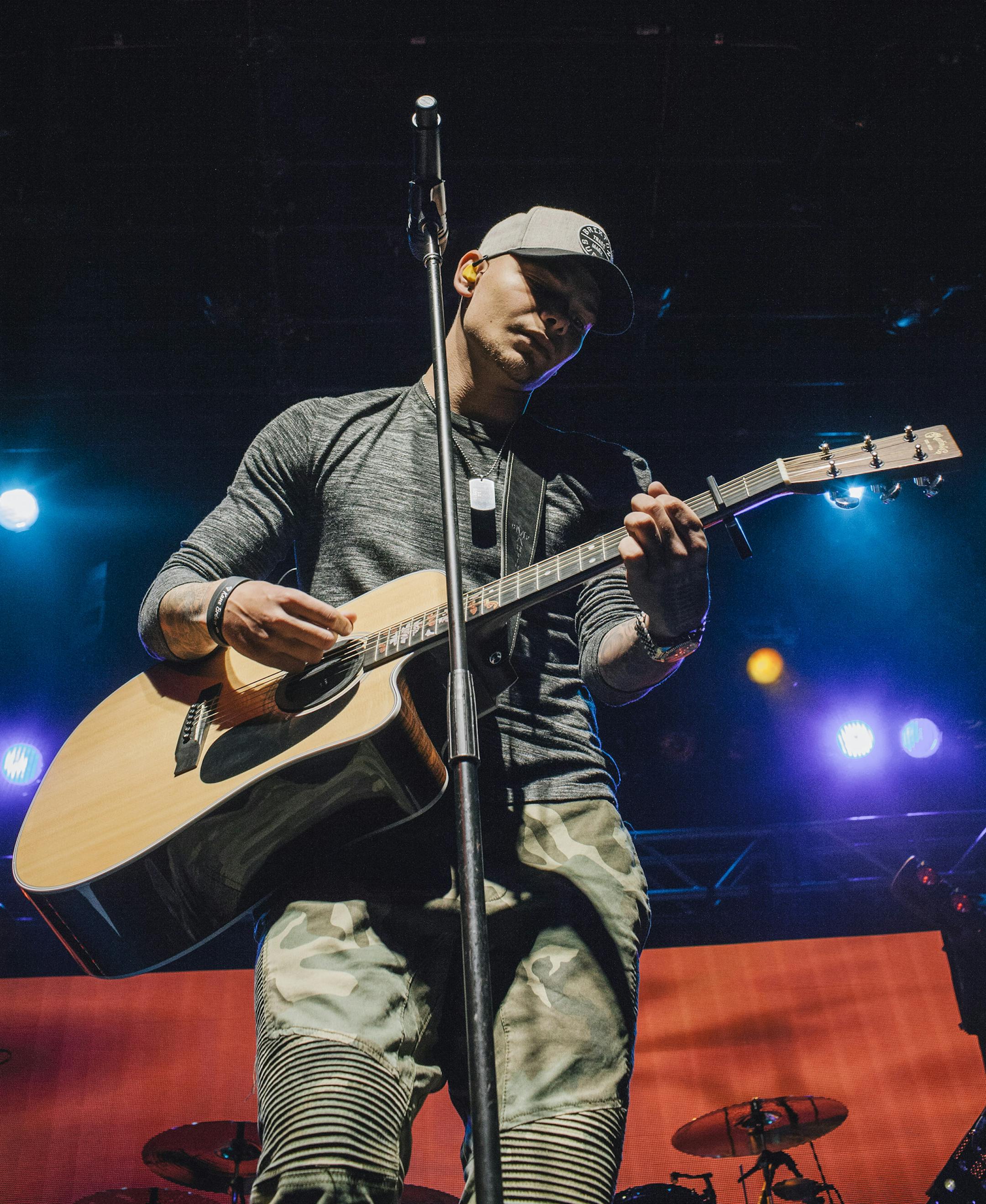 Country singer Kane Brown performs at Irving Plaza in New York, Dec. 3, 2016. Brown balances the stereotypical country music cliches with his unique perspective to the genre, growing up as a mixed-race child in Georgia. (Christopher Gregory/The New York Times)