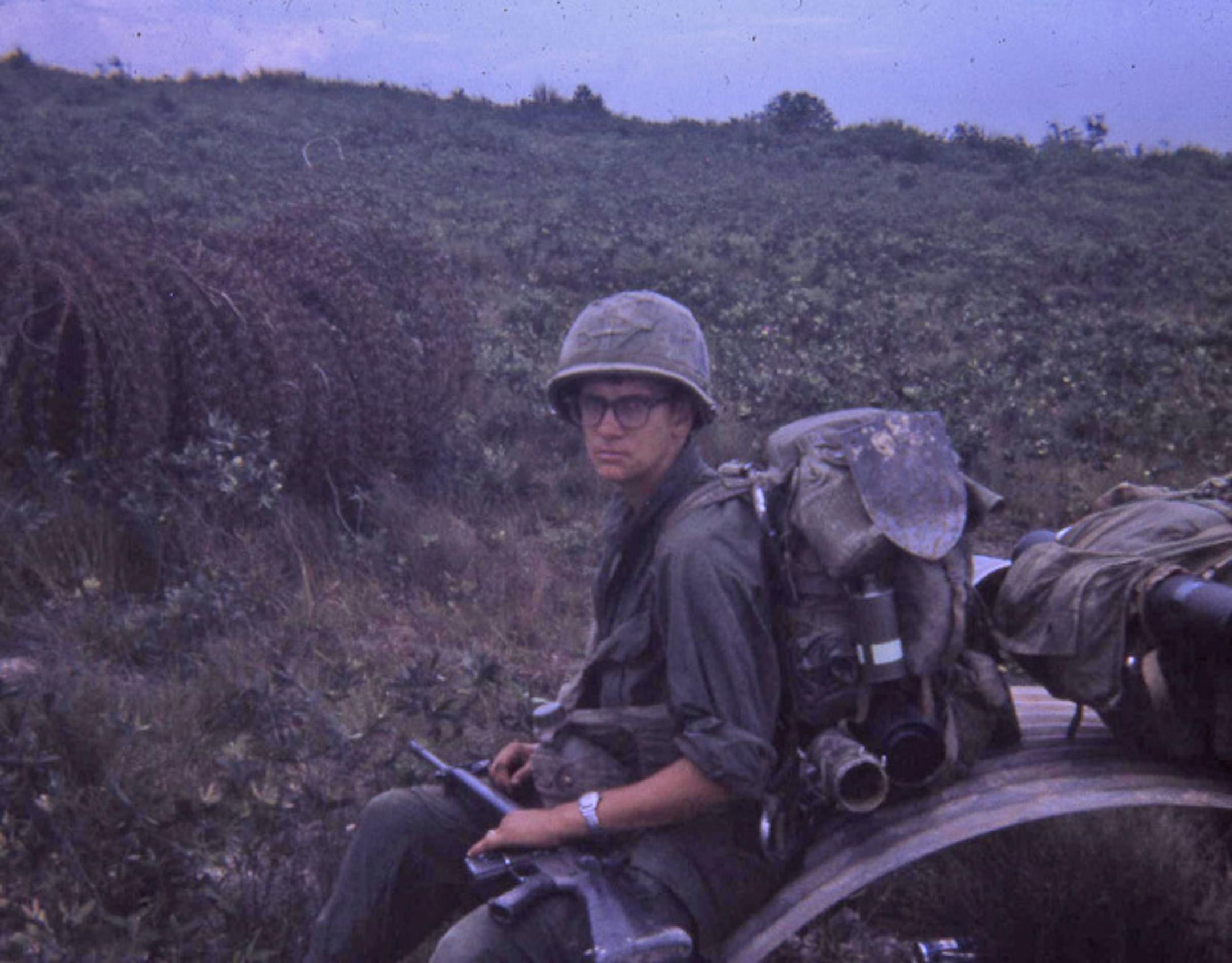 PHOTO COURTESY NATIONAL GEOGRAPHIC. Tony�Bresina�in�1969�during�his�tour�of�duty�in�Vietnam.