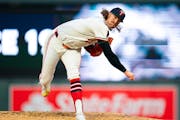 Minnesota Twins pitcher Chris Paddack (20) pitches against the Seattle Mariners on Wednesday, May 8, 2024 in Minneapolis, Minn. The Twins won 6-3.   ]