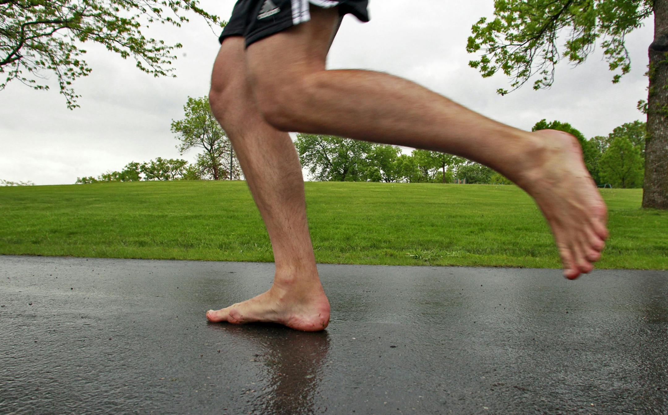 Christian Peterson is president of the Minnesota Chapter of the Barefoot Runners Society.