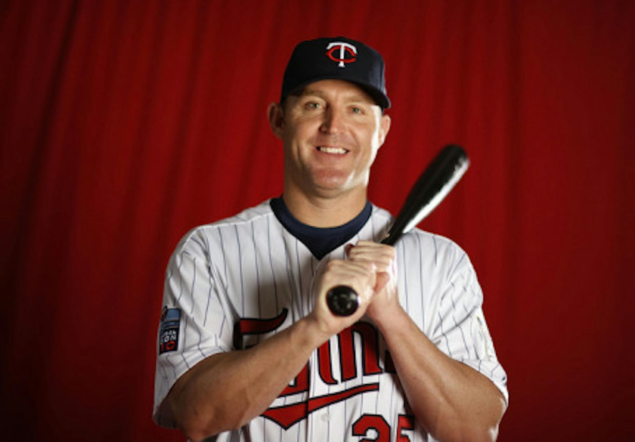 FT. MYERS, FL - MARCH 01: Jim Thome #25 of the Minnesota Twins poses during photo day at Hammond Stadium on March 1, 2010 in Ft. Myers, Florida.  (Photo by Gregory Shamus/Getty Images)