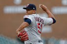 Twins reliever Brusdar Graterol threw his first MLB pitch against the Detroit Tigers on Sunday. He pitched a scoreless ninth inning in the Twins' 8-3 