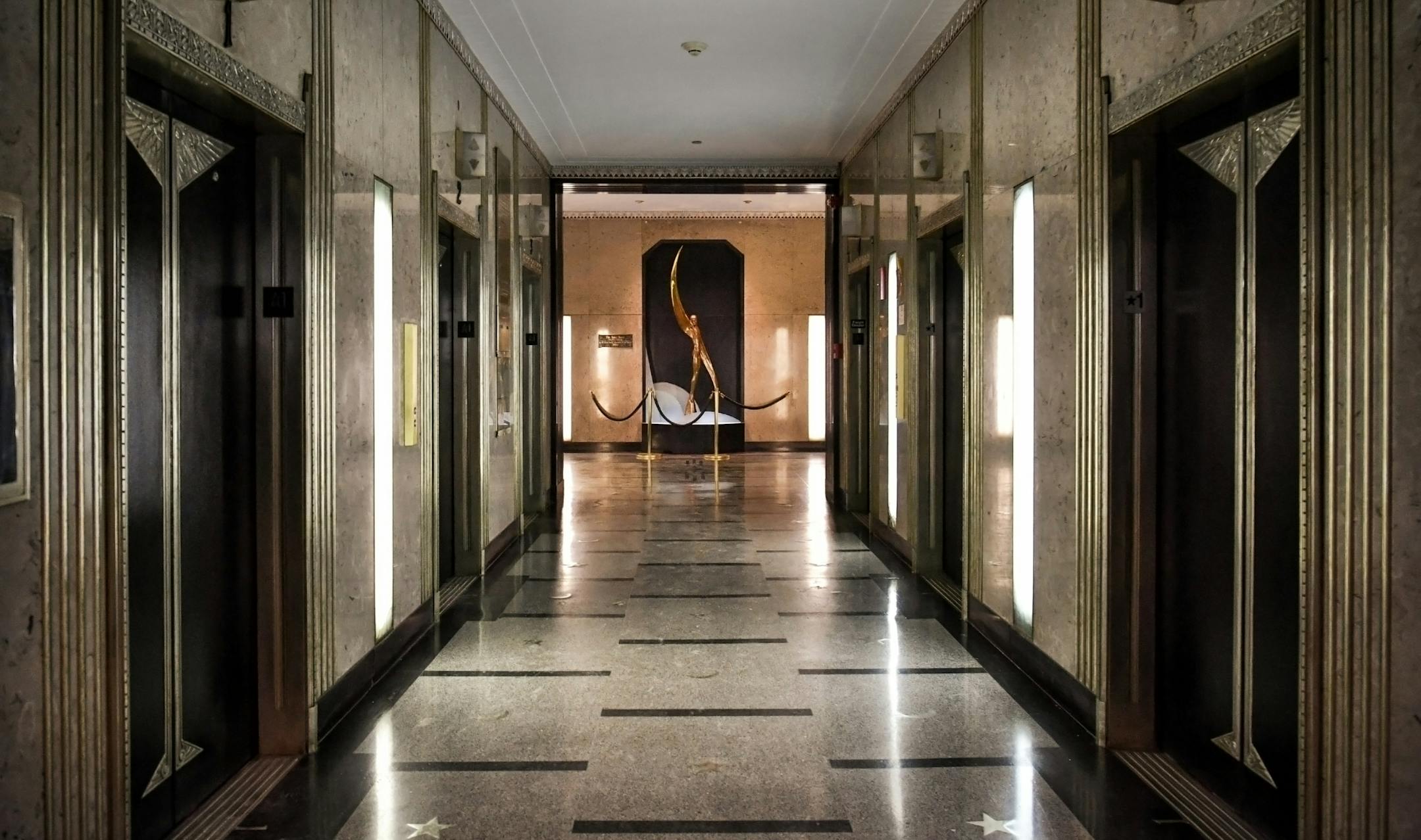 The elevators in Rand Tower in downtown Minneapolis.