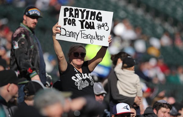 White Sox relief pitcher Danny Farquhar remains in stable condition in intensive care after suffering a brain aneurysm on April 20 and collapsing in t