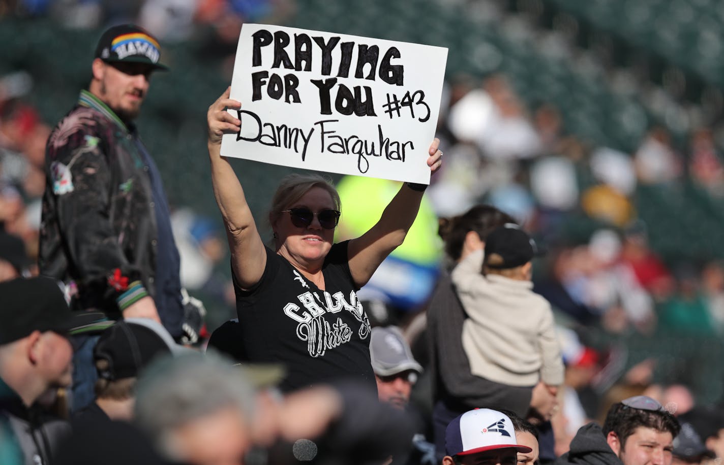 White Sox relief pitcher Danny Farquhar remains in stable condition in intensive care after suffering a brain aneurysm on April 20 and collapsing in the dugout.