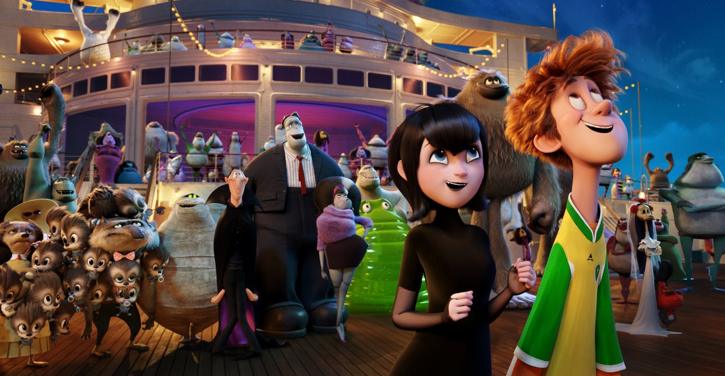 Mavis (Selena Gomez) and Jonathan (Andy Samberg) in Sony Pictures Animation's HOTEL TRANSYLVANIA 3: SUMMER VACATION.