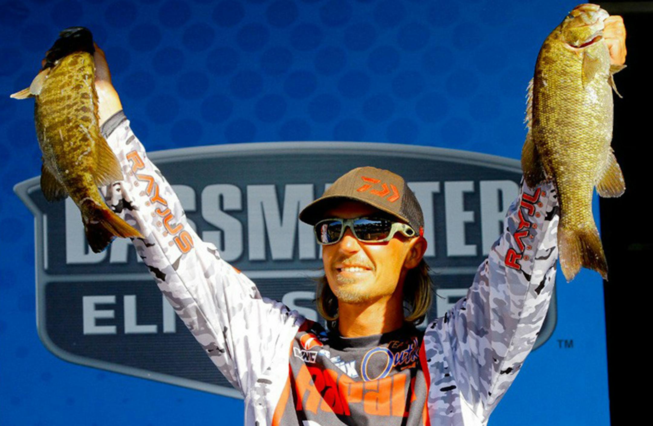 Seth Feider of Bloomington finished second at the Bassmaster Elite tournament in La Crosse, Wis. He is shown at weigh-in Sunday.