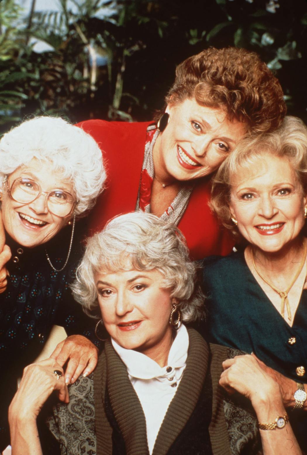 The cast of The Golden Girls in a 1991 publicity photo.