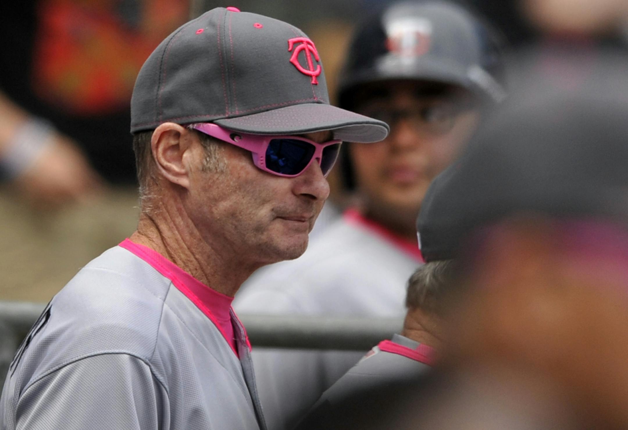 Minnesota Twins manager Paul Molitor looks on from the dugout during the eighth inning of a baseball game against the Chicago White Sox, Sunday, May 8, 2016, in Chicago. (AP Photo/Paul Beaty)