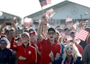 USA fans cheer during the Ryder Cup at Hazeltine National Golf Club in Chaska in 2016. Minnesotans distinguished themselves at the event as passionate