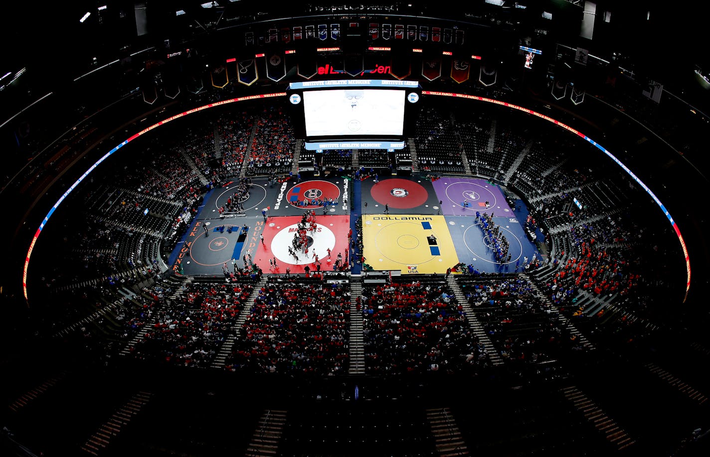 The stage was set Thursday for the team competition at Xcel Energy Center. LPGE-Grey Eagle won in Class 1A.