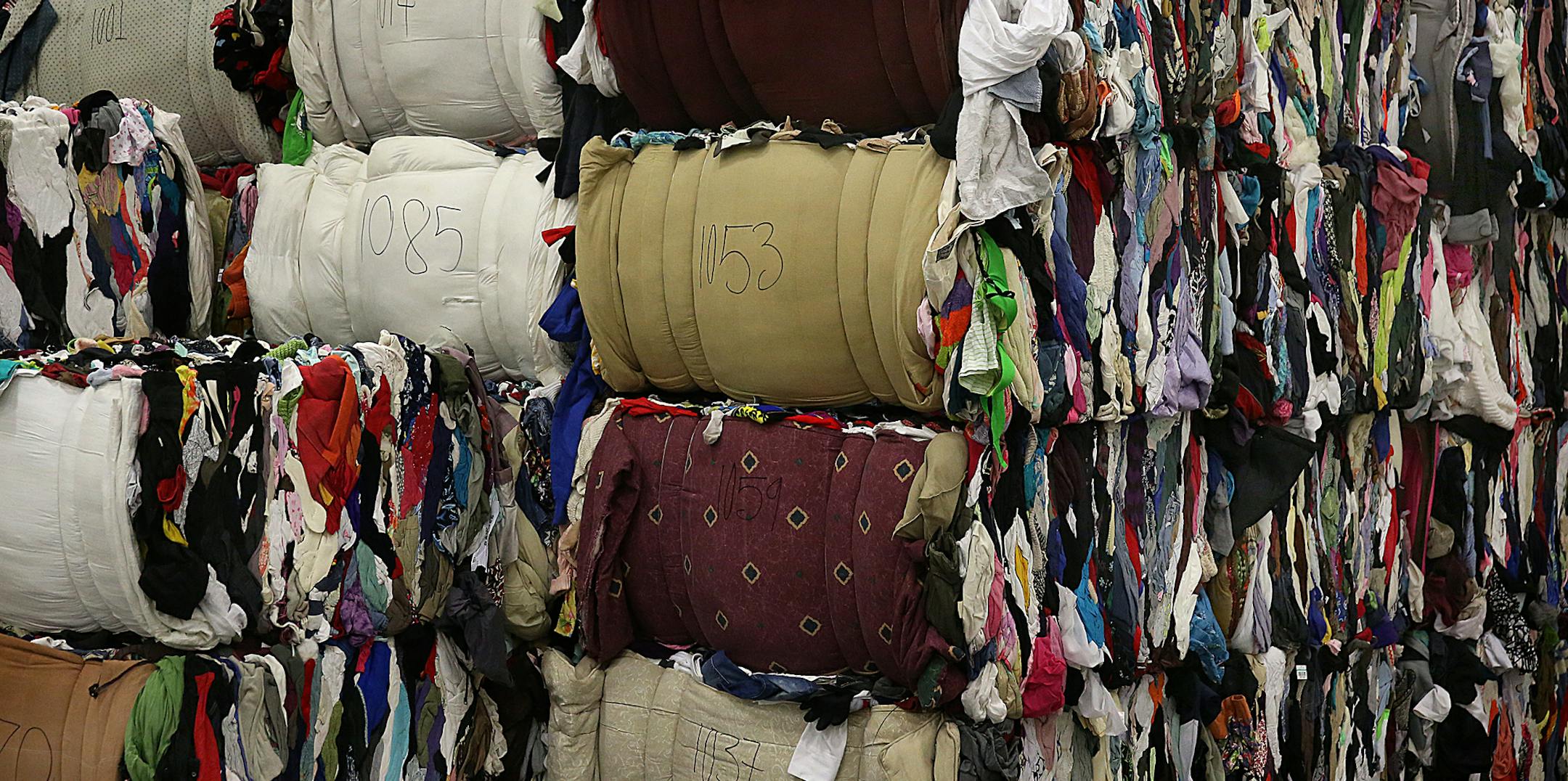 Clothing is packed into bails weighing between 1,000 and 1,150 lbs. ] JIM GEHRZ &#xef; james.gehrz@startribune.com / Brooklyn Park, MN / April 23, 2015 /10:00 AM - BACKGROUND INFORMATION: Charities aren't so choosy anymore. A decade ago, charities didn&#xed;t want to be the public&#xed;s dumping ground. They routinely refused clothing that was stained or torn, for example. But then discovered sources who would pay for damaged textiles. And there are other undesirables that charities used to refu
