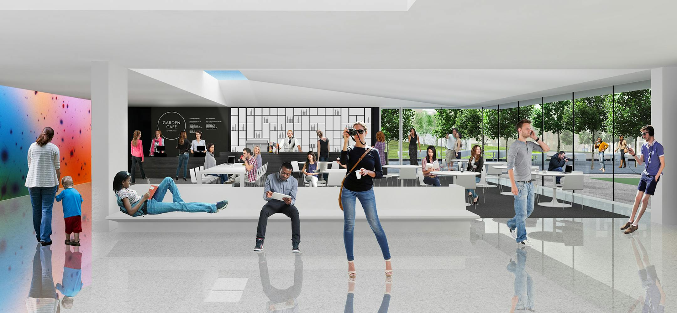 Rendering of the new restaurant at the Walker Art Center in Minneapolis. (Provided)