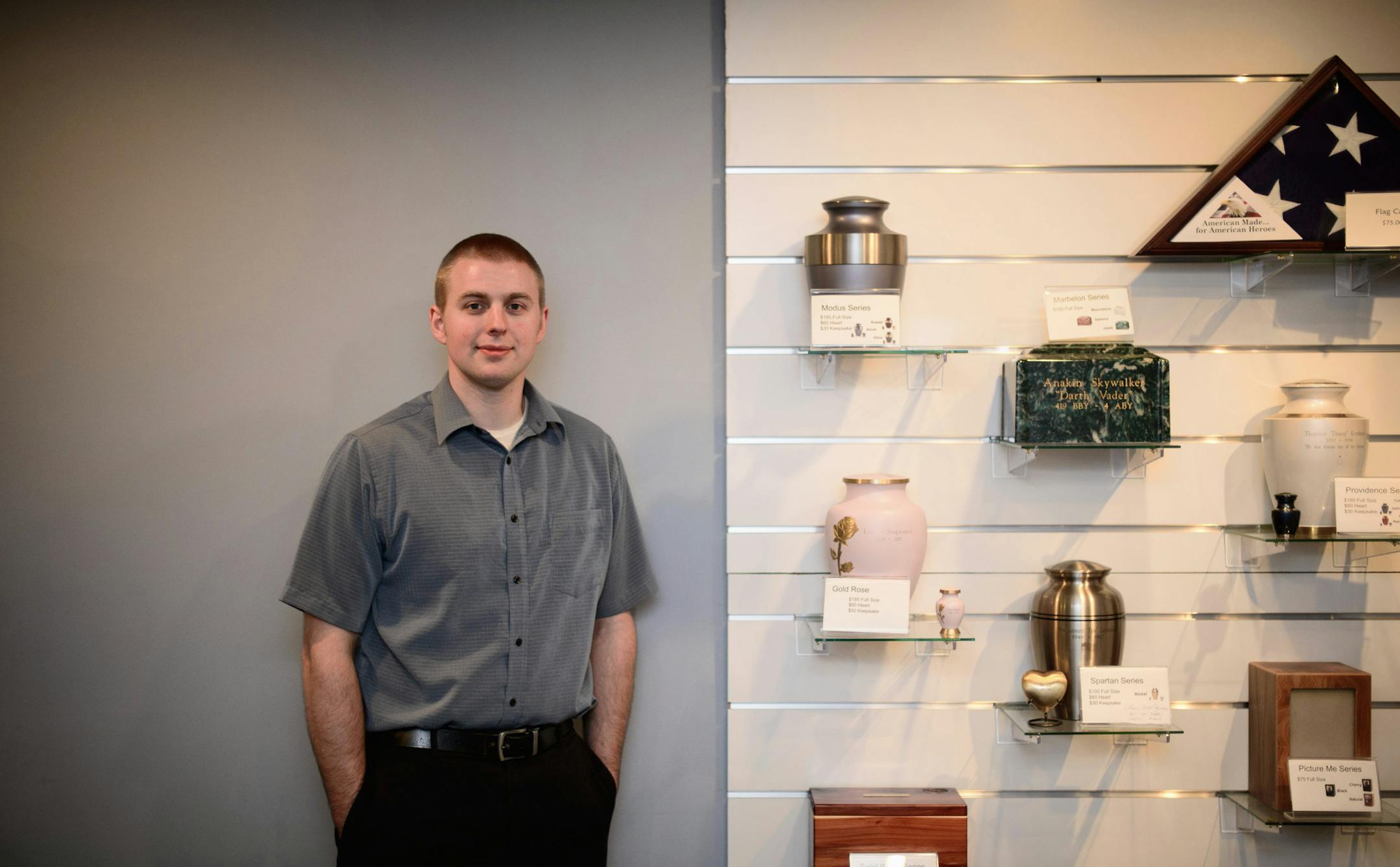 Crescent Tide Funeral Home in St. Paul has won its suit in court to lift the requirement that all funeral homes have a specially equipped embalming room. Owner Verlin Stoll believes it will lower funeral prices. Friday, October 11, 2013 ] GLEN STUBBE * gstubbe@startribune.com EDS, cq Verlin Stoll