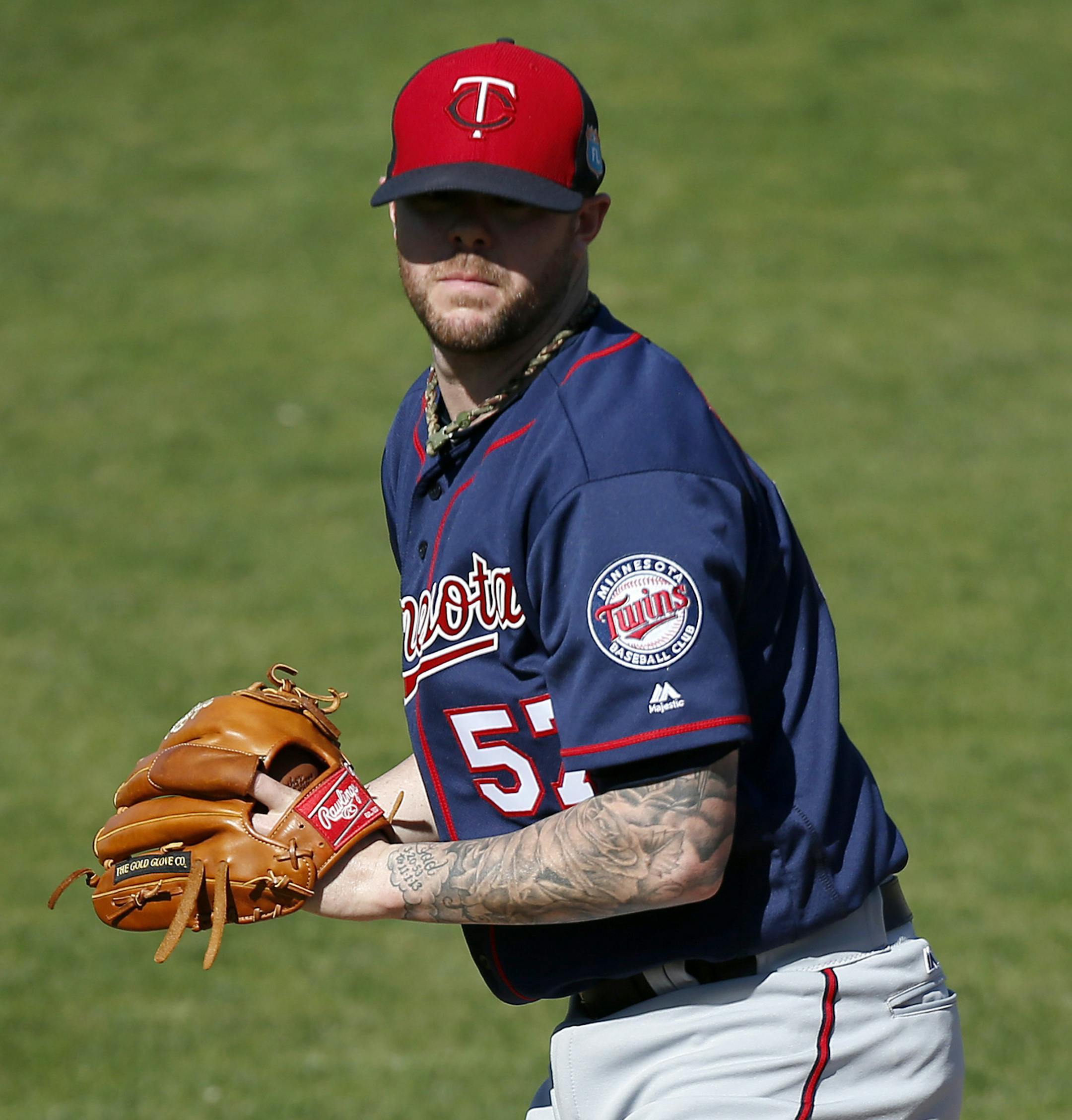 Minnesota Twins Ryan Pressly. ] CARLOS GONZALEZ cgonzalez@startribune.com - February 22, 2016, Fort Myers, FL, CenturyLink Sports Complex, Minnesota Twins Spring Training, MLB, Baseball, first practice for pitchers and catchers
