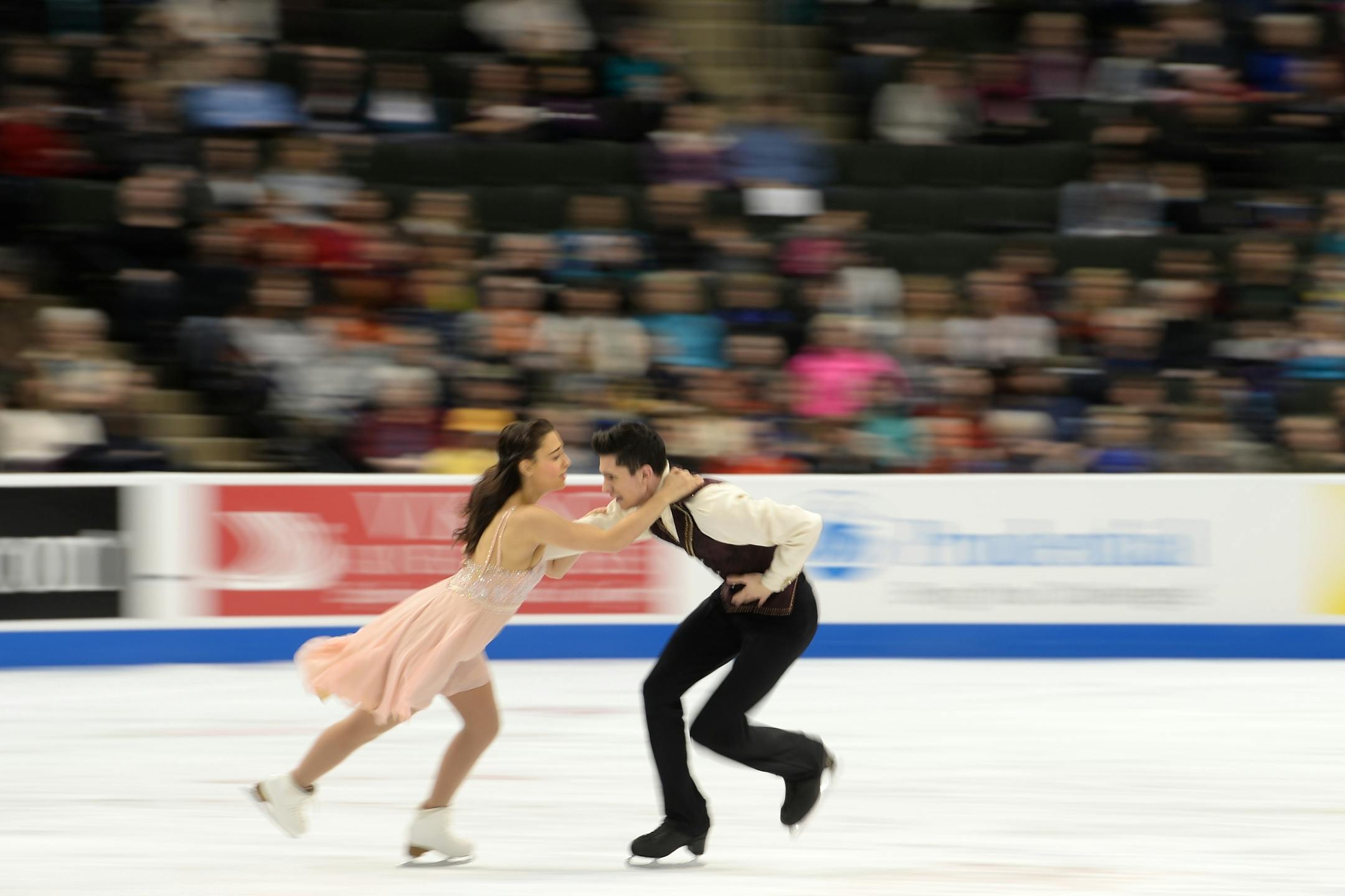 Anastasia Cannuscio and Colin McManus performed in the Championship Free Dance Program of the 2016 Prudential U.S. Figure Skating Championships Saturday. The pair placed fourth in the event with a score of 97.34.