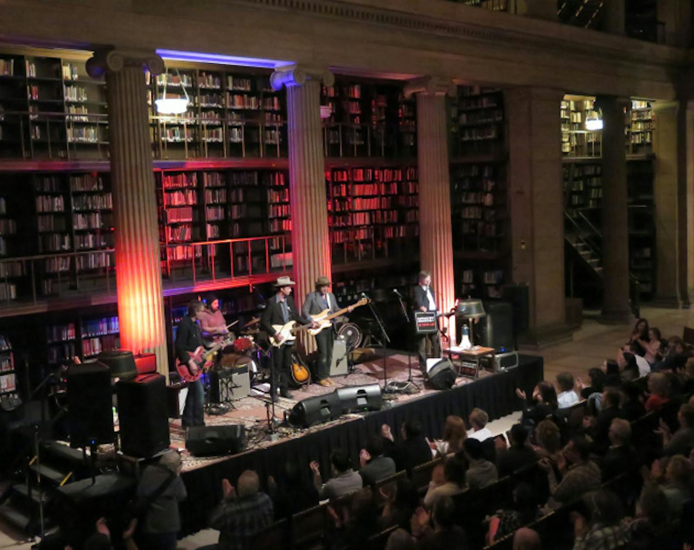 The J.J. Hill Reference Library's high stacks of books softened the acoustics for the "Real-Phonic Radio" shows. / Jeff Wheeler, Star Tribune