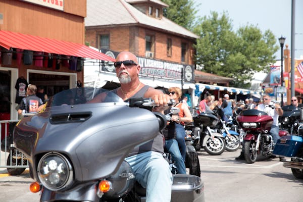 Motorcycles filled the streets of Sturgis, S.D on Friday, Aug. 6, 2021 as the Sturgis Motorcycle Rally began.