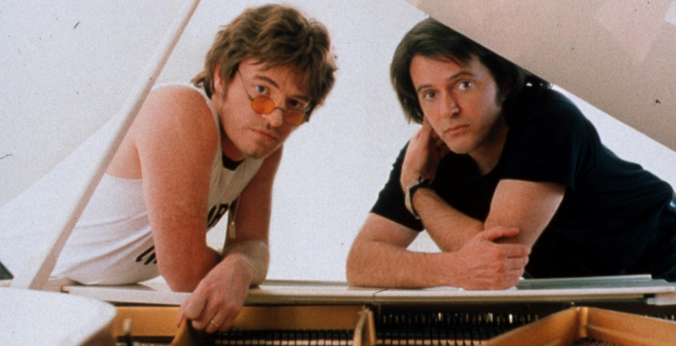 Jared Harris, left, as John Lennon and Aidan Quinn as Paul McCartney in the 2000 TV movie "Two of Us."