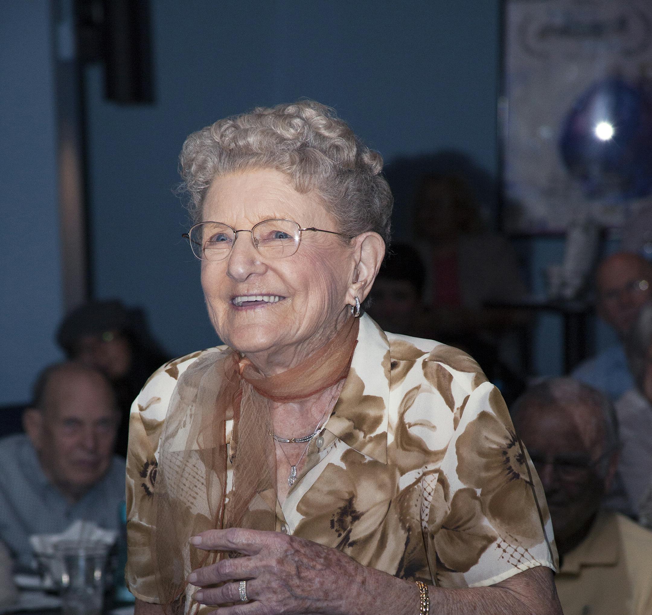 **EDS.: RETRANSMISSION TO ADD RESTRICTIONS** FILE -- Vicki Wood in Daytona Beach, Fla., in 2014. She was called "the fastest woman in racing" and "the fastest woman on the sand." Her explosive speed on the hard-packed sands of Daytona Beach in 1960, topping 150 miles per hour, earned her a place in the record books. Wood was 101 when she died on June 5, 2020, at a hospital in Troy, Mich. The cause was heart-related, her niece Beverly Van De Steene said. (Lance Rothwell via The New York Times) --