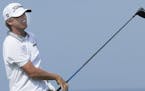 Matt Jones tees off on the 16th hole Friday, August 14, 2015 during the second round of the PGA Championship at Whistling Straits in Haven, Wis. (Mark
