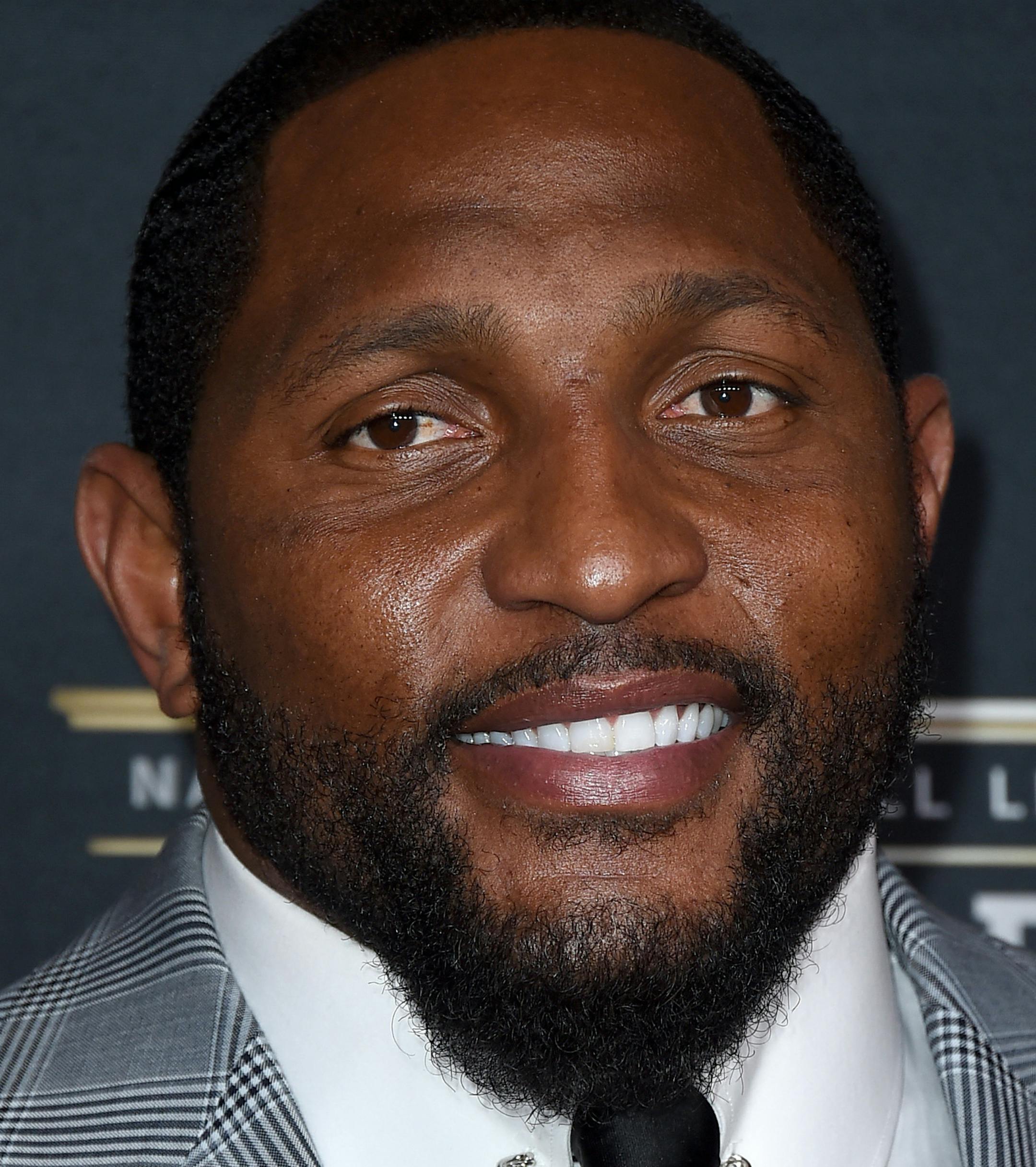 Former NFL player Ray Lewis arrives at the 5th annual NFL Honors at the Bill Graham Civic Auditorium on Saturday, Feb. 6, 2016, in San Francisco. (Photo by Jordan Strauss/Invision for NFL/AP Images) ORG XMIT: INVL