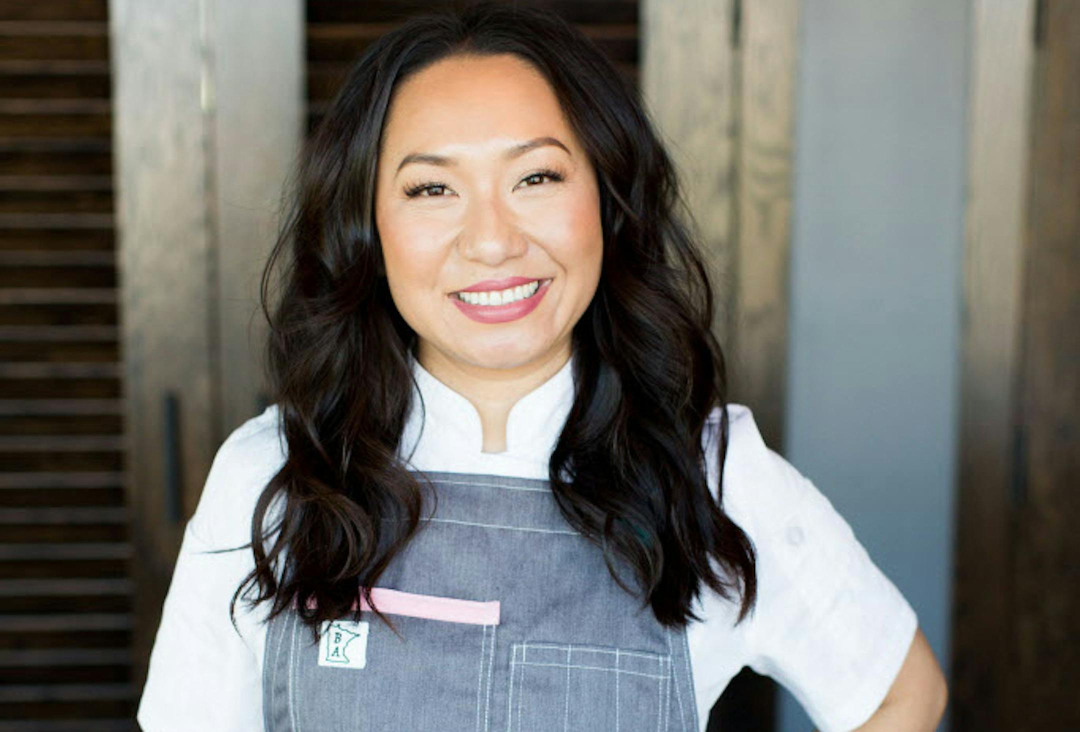 Ann Ahmed of Lat14 Asian Eatery wears a BA Craftmade Apron.