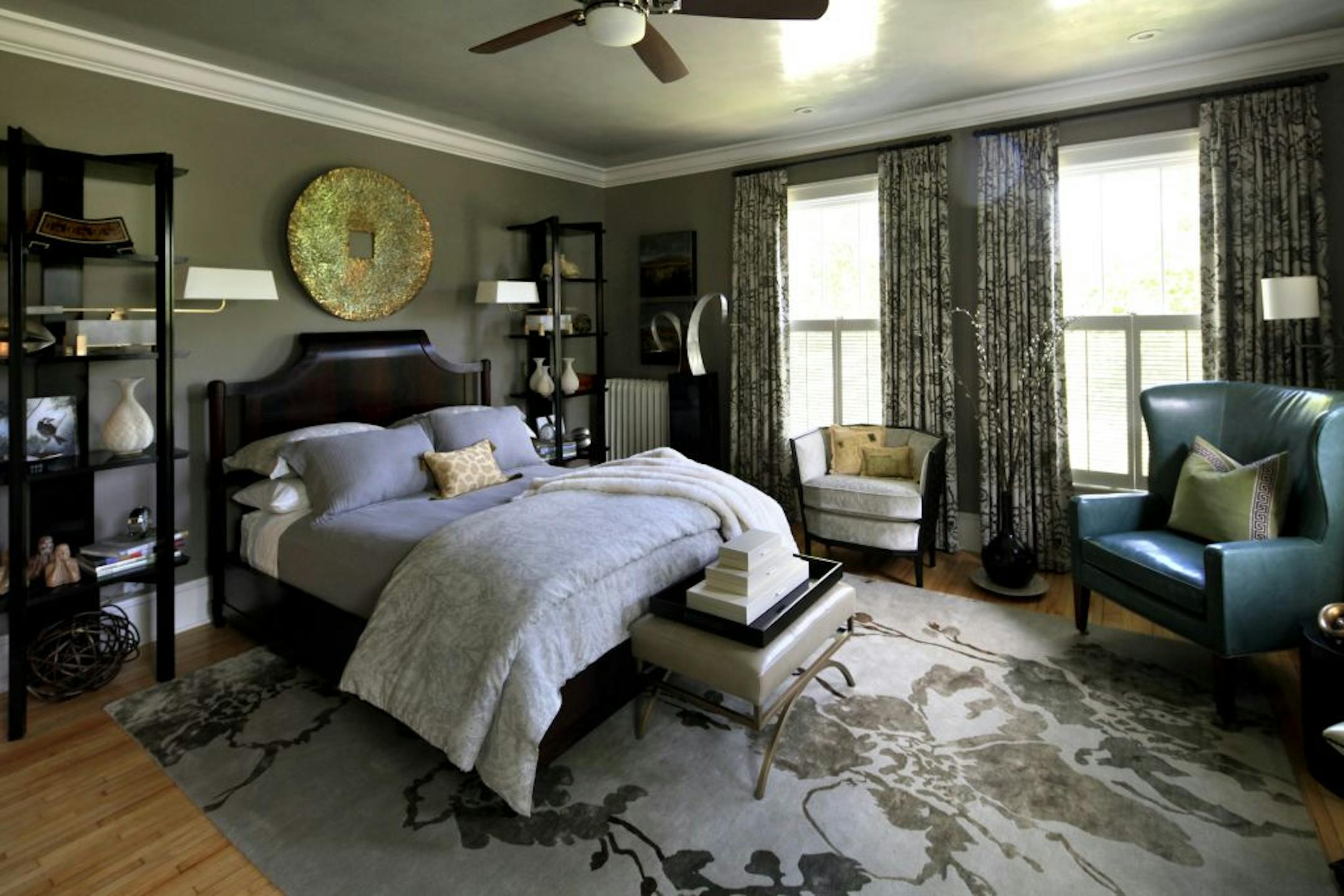 Master bedroom of Architect John Larsen of Design Forty Five and Mike Stewart's home. The ASID showcase home at 2002 W. Lake of the Isles Pkwy. May 14, 2012.