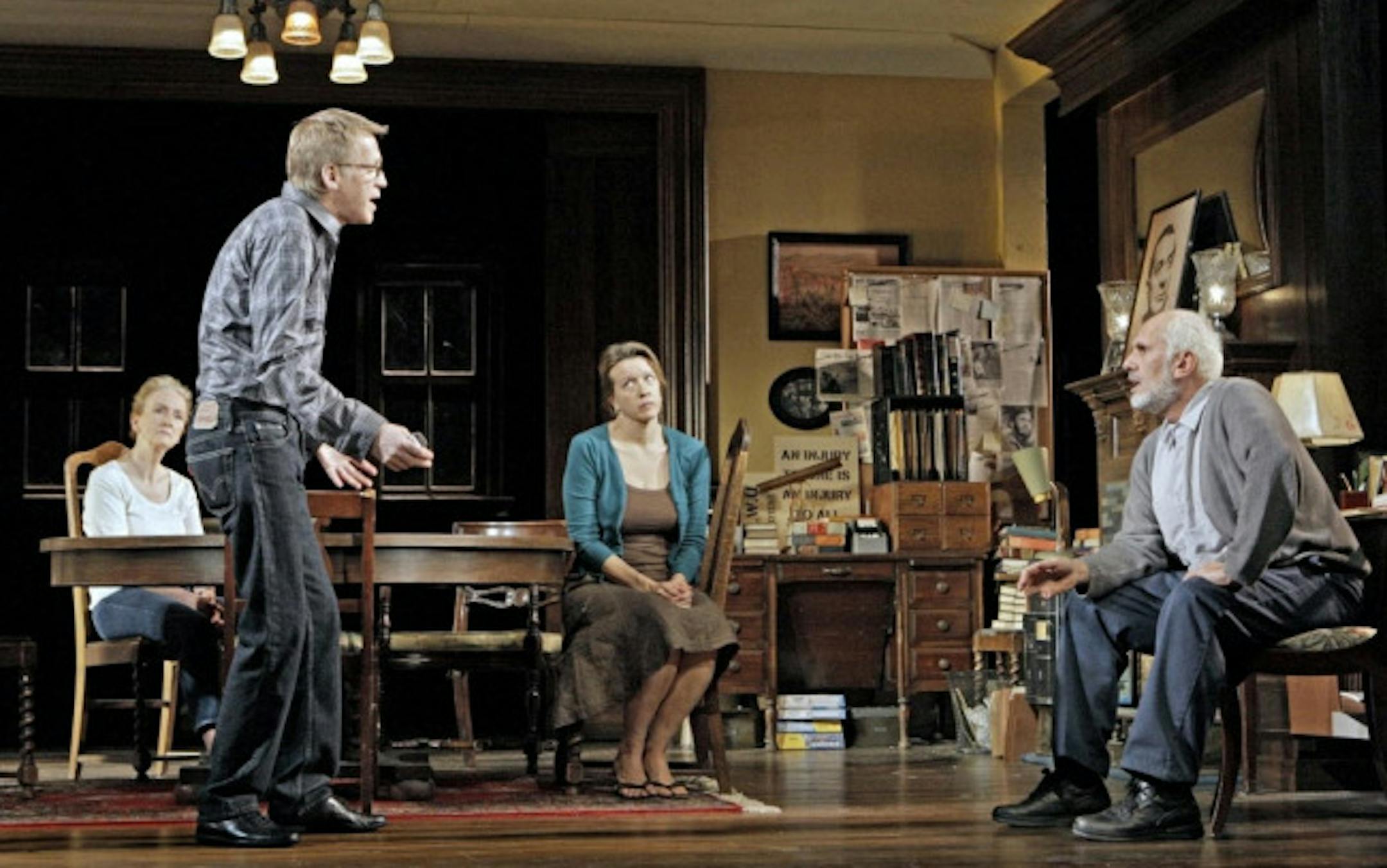 From left: Kathleen Chalfant as Bennie, Stephen Spinella as Pill, Linda Emond as Empty and Michael Cristofer as Gus in "The Intelligent Homosexual's Guide to Capitalism & Socialism with a Key to the Scriptures," by Tony Kushner.