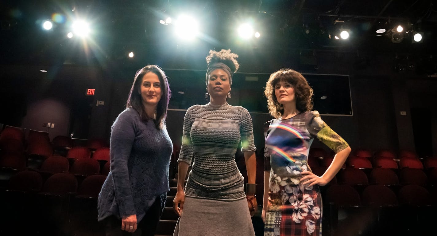 The founders of three theaters &#xf3; Elena Giannetti of Prime Productions, Austene Van of New Dawn and Sara Marsh of Dark & Stormy. ] GLEN STUBBE &#xef; glen.stubbe@startribune.com Wednesday, October 31, 2018 At a time of heightened awareness of issues around gender equity and parity, women are founding new theater companies in the Twin Cities to create opportunities for themselves and others. The companies -- New Dawn Productions, Dark & Stormy, and Prime Productions -- also address historic g